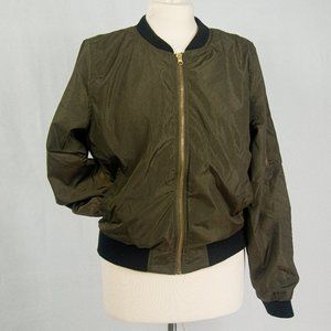 Love Treen Army Green Bomber Jacket